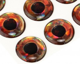 3D Epoxy Fish Eyes, Holographic Roach, 15 mm